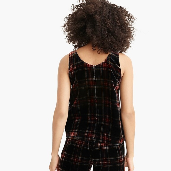 J. Crew NWT Velvet tank top in Stewart tartan - Picture 4 of 5